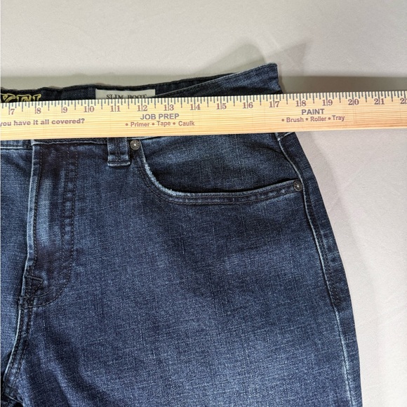 TK Axel Slim Boot Jeans 34x32 Medium Dark Wash Bootcut Denim Mens - Picture 13 of 16